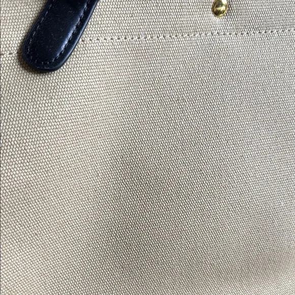 Elegant Tan Canvas Tote Bag - Picture 2 of 6